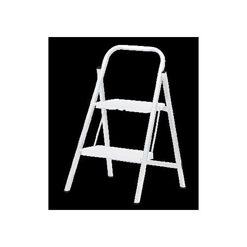 Ladder Steel 2 Step White 100kg Domestic Werner
