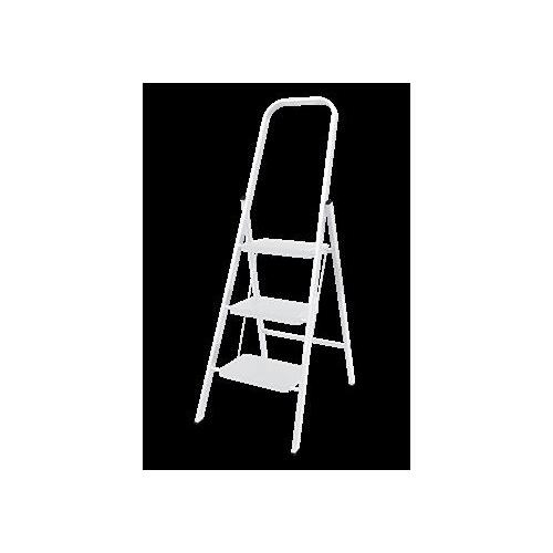 Ladder Steel 3 Step White 100kg Domestic Werner