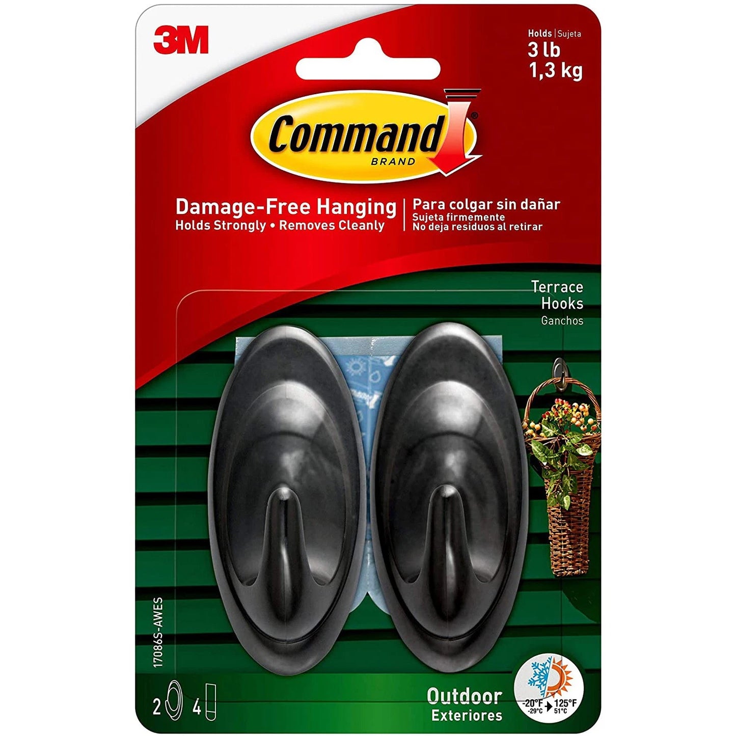 Hooks Outdoor Medium Slate Terrace Command