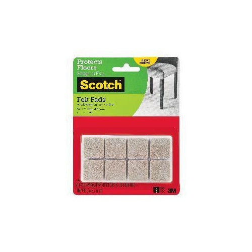 SP844 Felt Pads Beige Square 2.5cm 16Pk