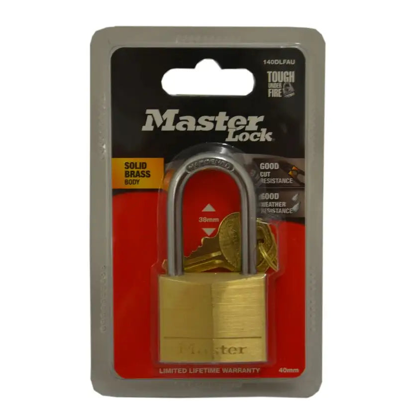 Padlock Master Brass Large Shackle 40mm