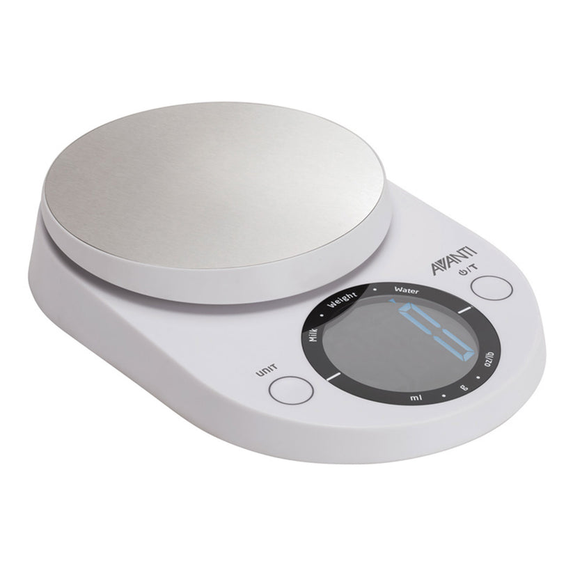 Avanti Large Display Digital Kitchen Scale White