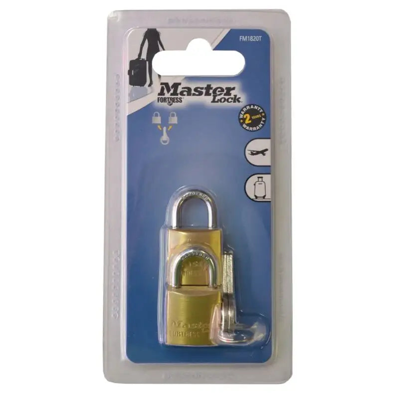Padlock Brass Economy Keyed Alike2 20mm