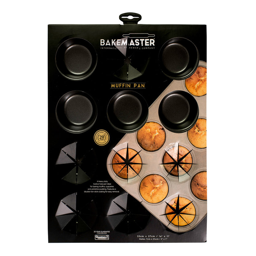 Bakemaster 12Cup Muffin Pan 35X27Cm