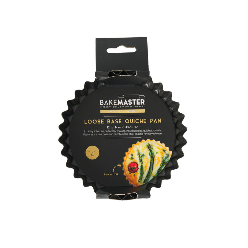 Bakemaster Mini Quiche Pan Set/4 12X2Cm