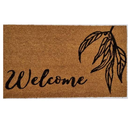 Matpro Vivaldi Coir Welcome Leaves Door Mat 40 x 70cm