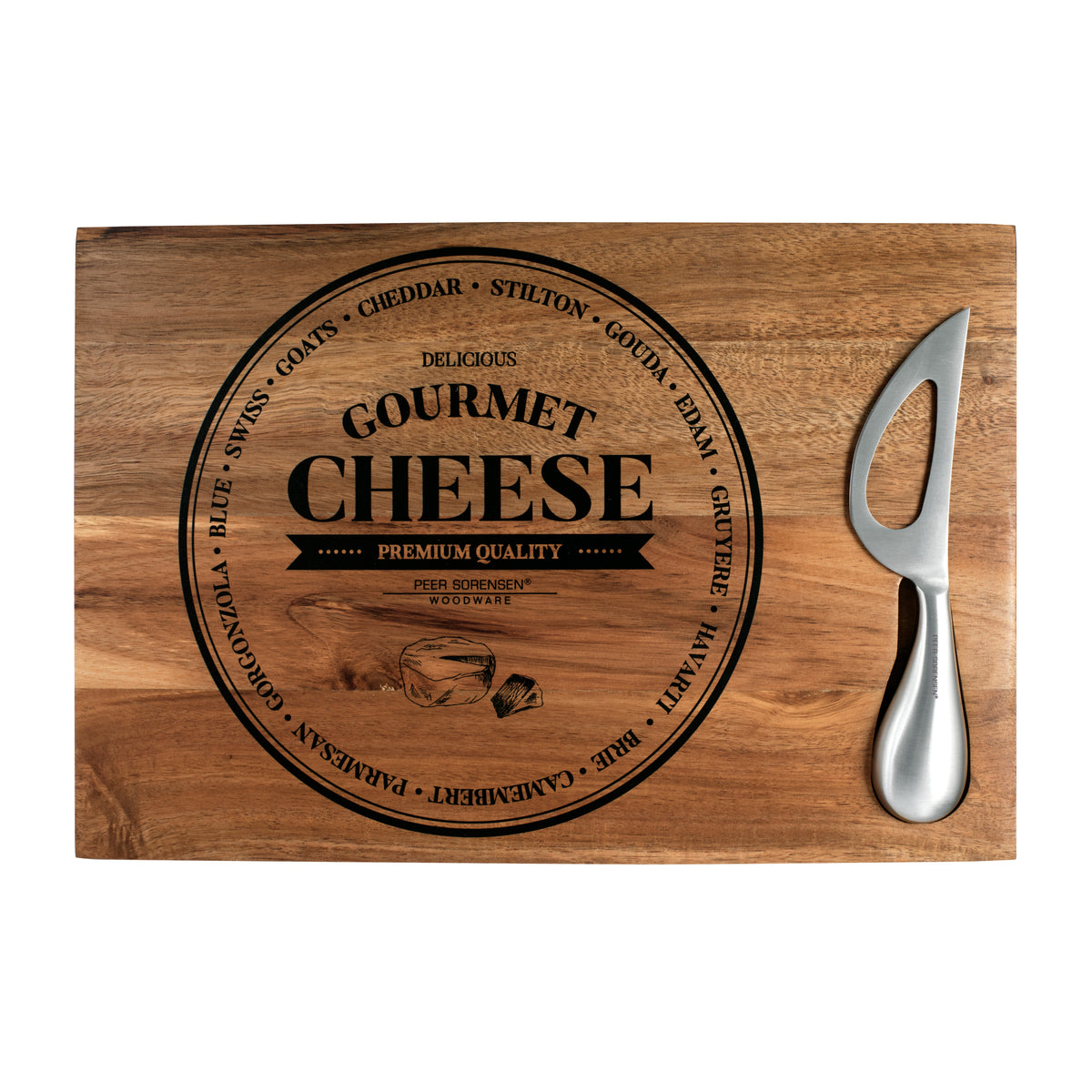 Peer Sorensen Rectangular Cheese Board with Knife