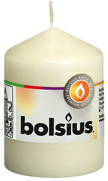 Bolsius Classic Pillar Candle Ivory - 80mm x60mm 17hr