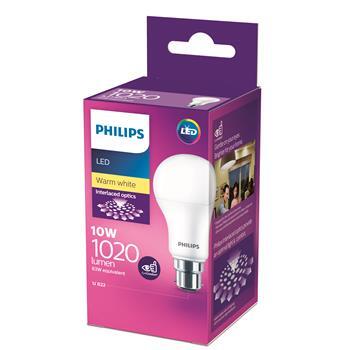 Globe LED BC 10W (83W) 1020lm Warm White Philips