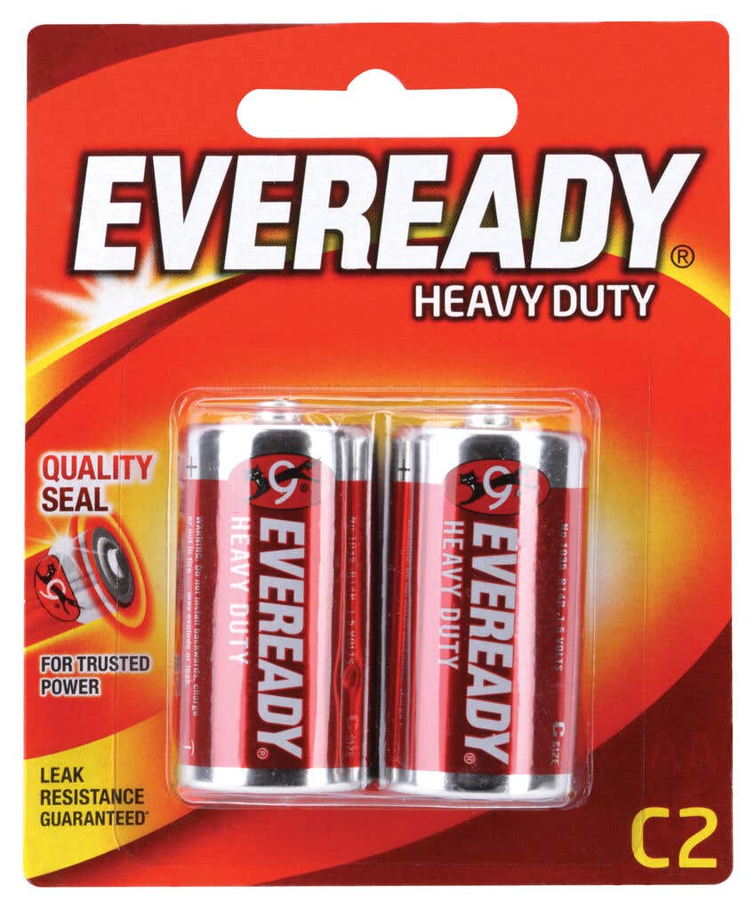 Heavy Duty C Battery Red 2 Pack - Eveready
