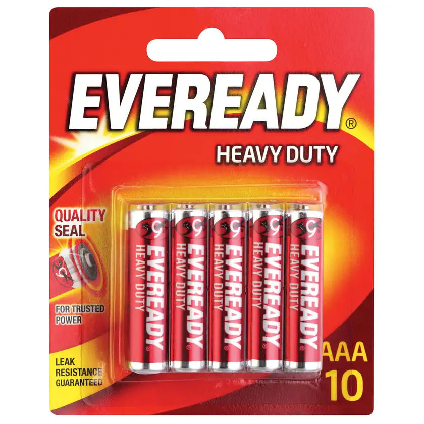 Battery HD Red AAA Pk10 Eveready