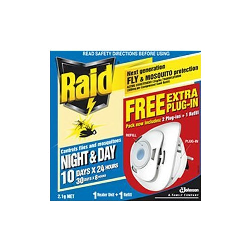 Fly & Mosquito Indoor Protection Plug In - Raid