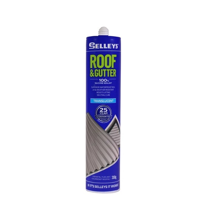 Silicone Roof & Gutter Transparent 310g Selleys