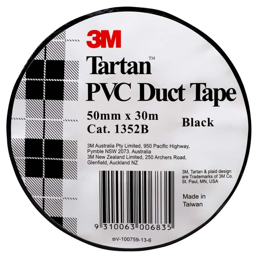 Tape Duct Pvc Blk Tartan 50mmx30m