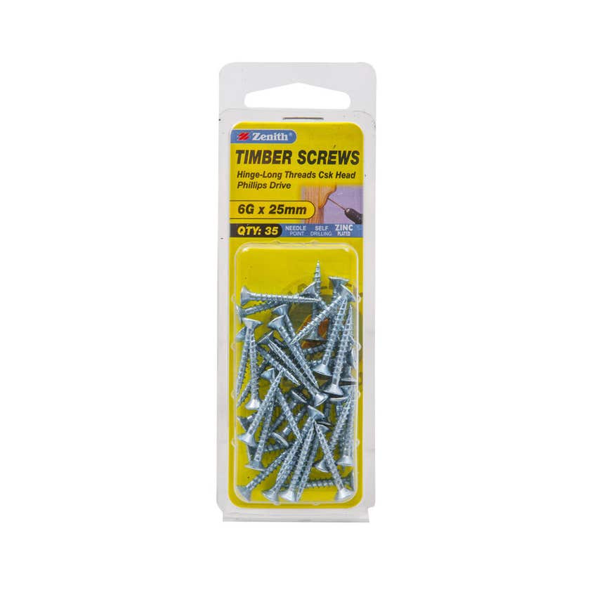Screw Lthd Csk Ph Zp 6Gx25Sp35