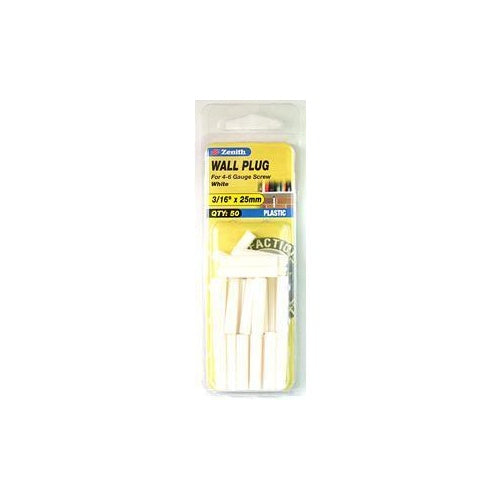 Wallplug White 3/16X 25mm Sp50