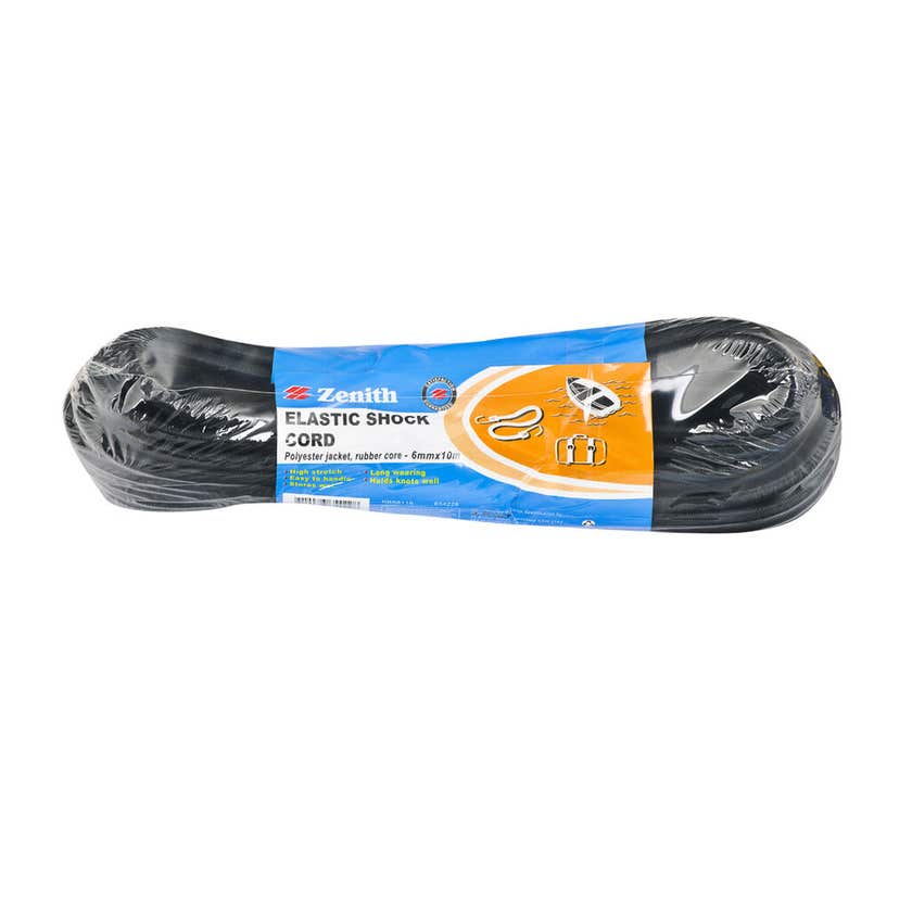 Cord Shock Black 6mmx10M Hank