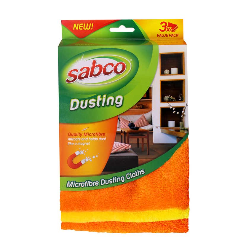 Dusting Cloth Microfibre 3pk Sabco