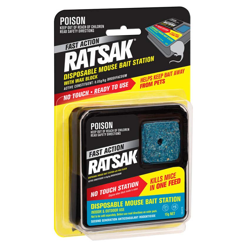 Fast Action Disposable Mouse Bait Station Ratsak