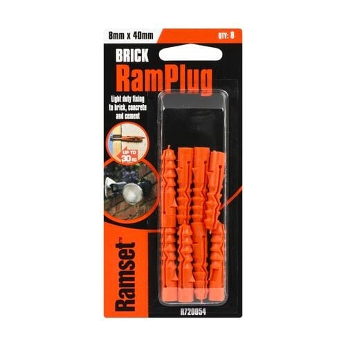 Anchor Ramplug Nylon 8X40mm Card Of 8