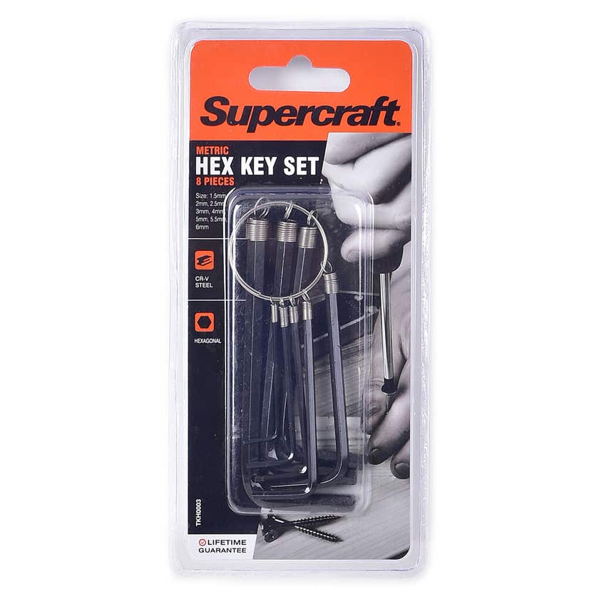 Allen Key Metric 8Pce Supercraft