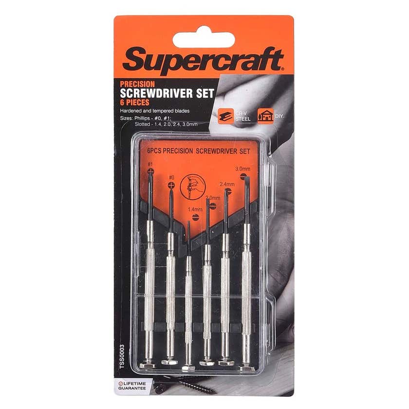 Screwdriver Jewellers 6Pce Supercraft