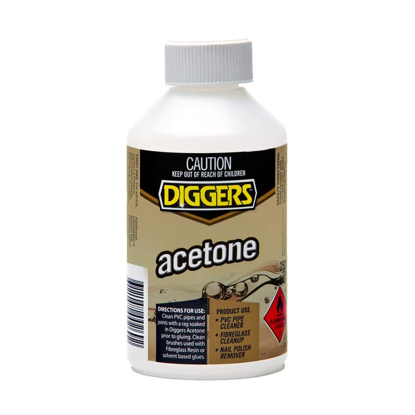 Acetone Solvent 250ml Diggers