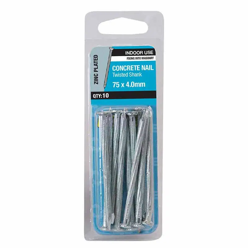 Nail Concrete Zinc Plated 75x4.00 Handy Pack10