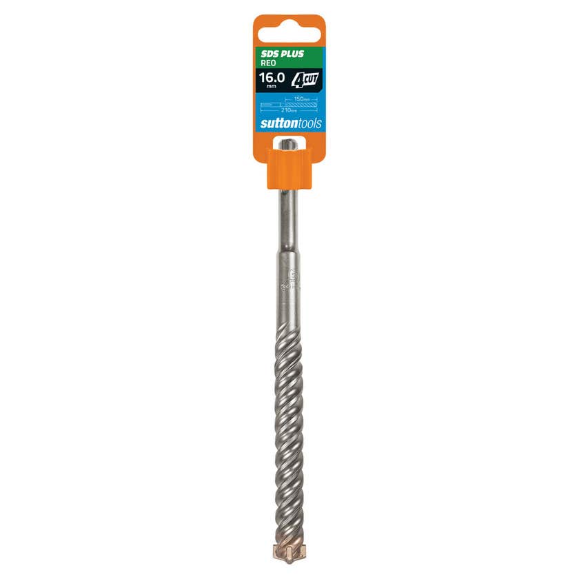 SDS Plus Reo Masonry Drill Bit 4-Cut 16 x 210mm Sutton