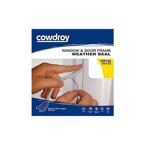 Cowdroy Foam Weather Seal 19 X 6MM 5000 White CM14AWH