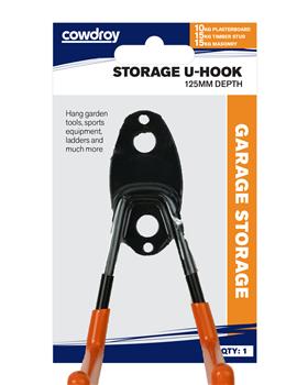 Garage Hook U Shape Carbon Steel 10KG/15KG Medium