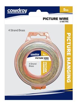 Picture Wire Brass 4 Strand 5m 5kg