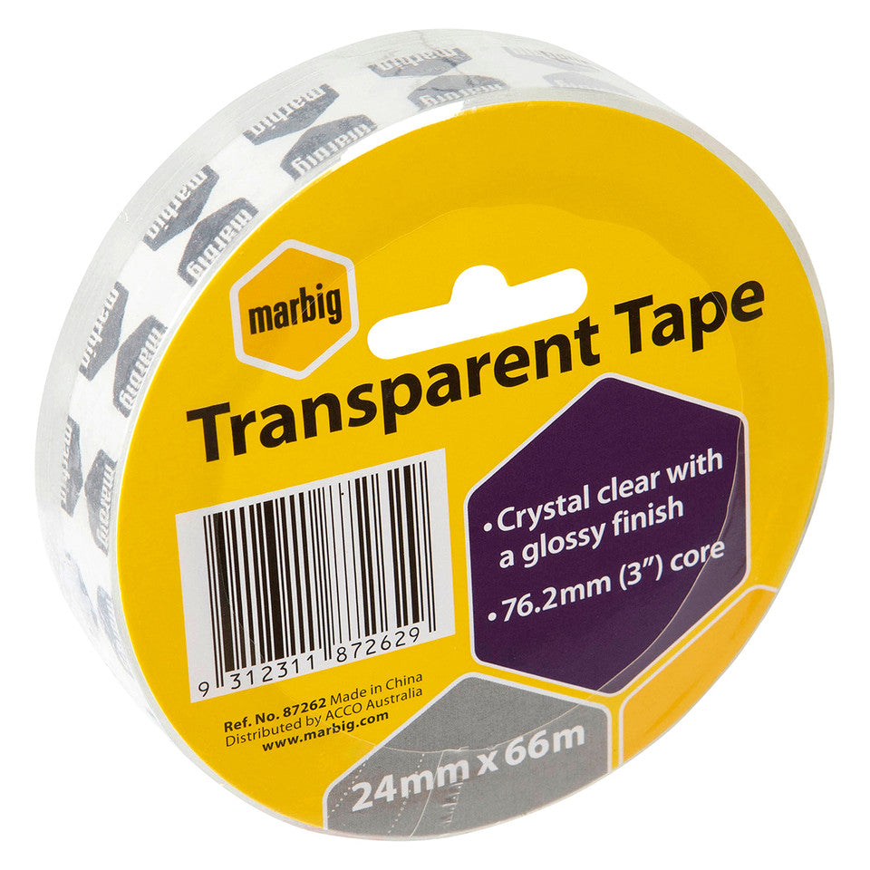 Tape Marbig Office Transparent 24mm x 66M