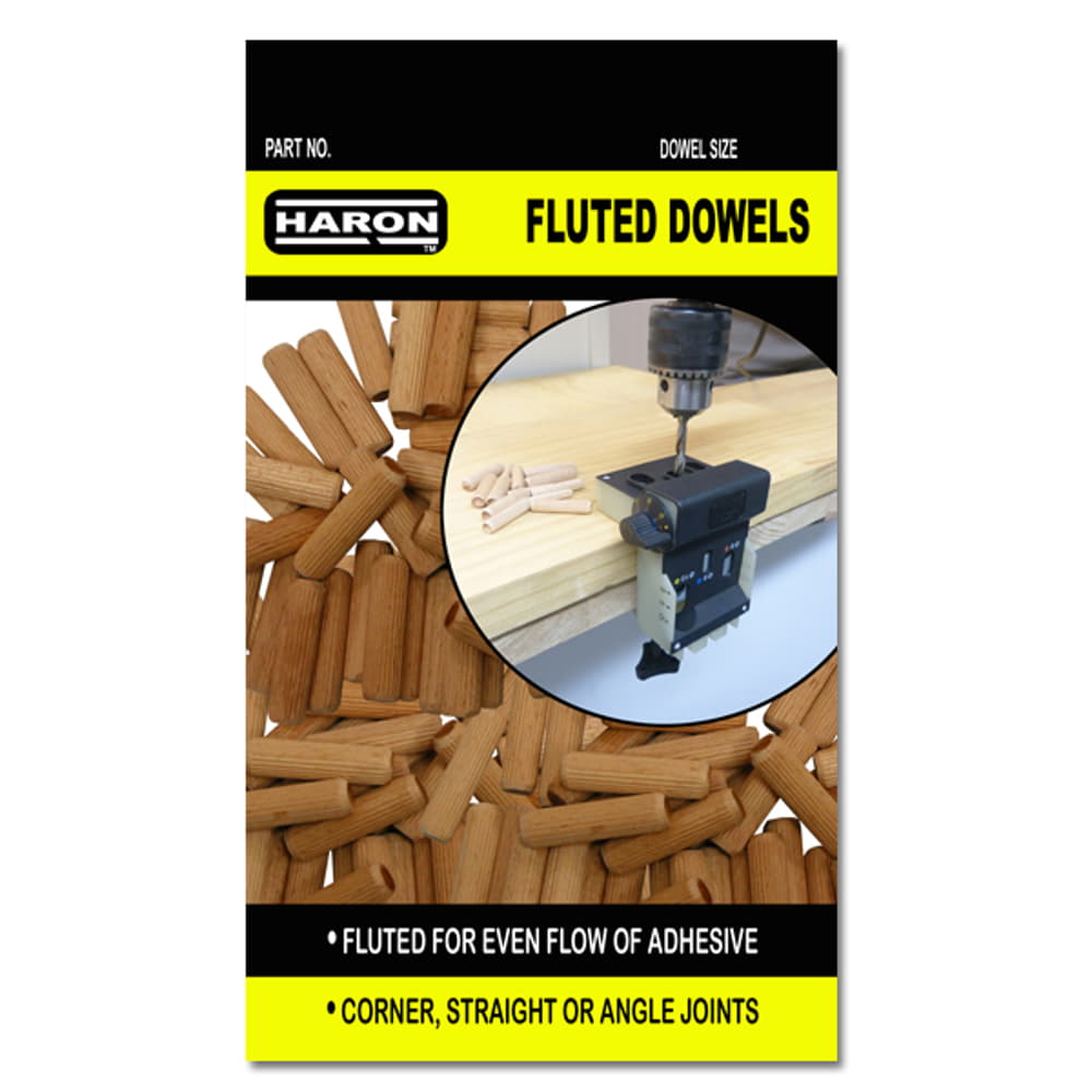 Dowels Fluted 8mmx38mm Pack 50
