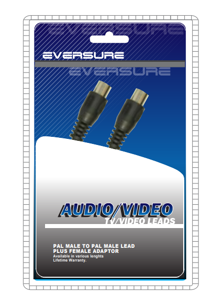 Lead TV to Wall Socket with adaptor 1.5 Meters