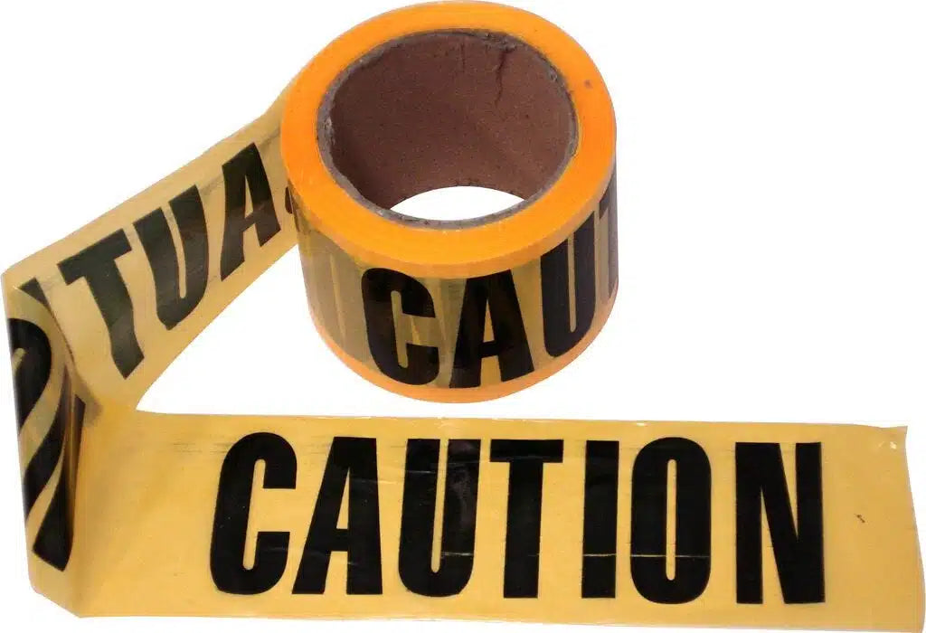 Caution Tape 75mm x 100m Yellow/Black