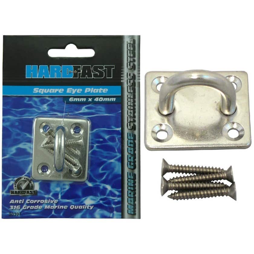 Square Eye Plate Stainless Steel 5 x 34mm Hardfast