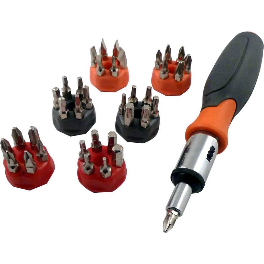 Ratchet Screwdriver With Bits 38pce