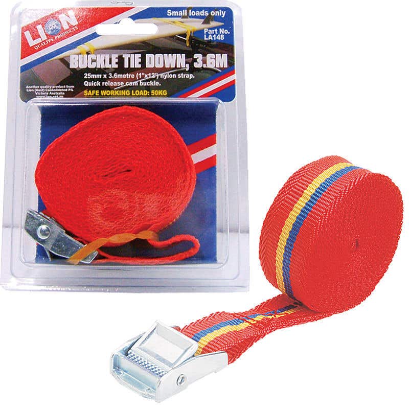Tie Down Quick Release W/Loop 25mm X3.6M