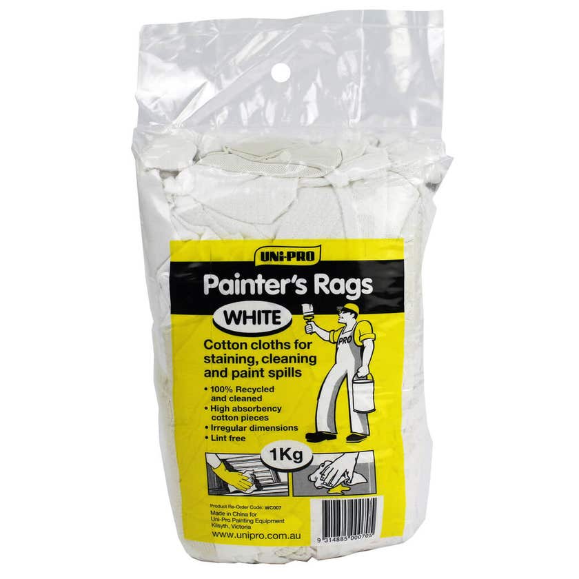 Rags Painters White 1kg Uni-Pro