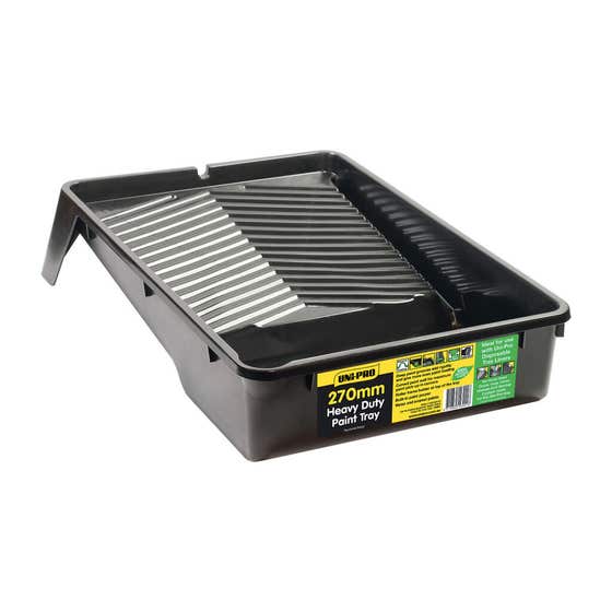 Roller Tray Heavy Duty Black Plastic 270mm Unipro