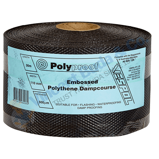 Dampcourse Poly Black Polyproof 110mmx30mx500um