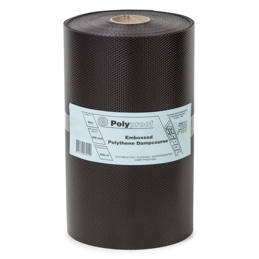 Dampcourse Poly Black Polyproof 230mmx30mx500um