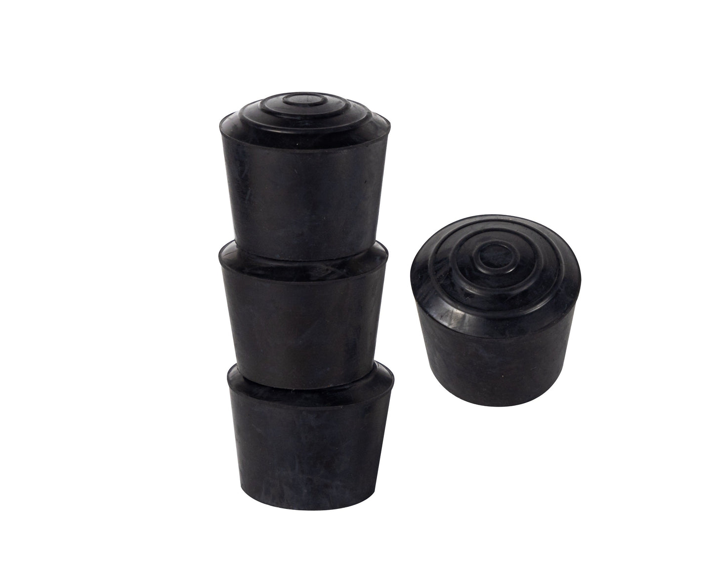 Tip Chair Rubber Black Round 22mm Pk4