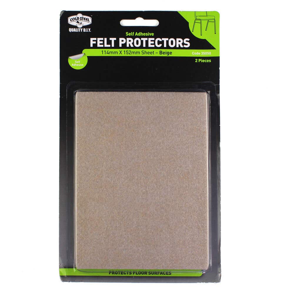 Felt Protectors Sheet Beige 114 x 152mm - 2 Pack