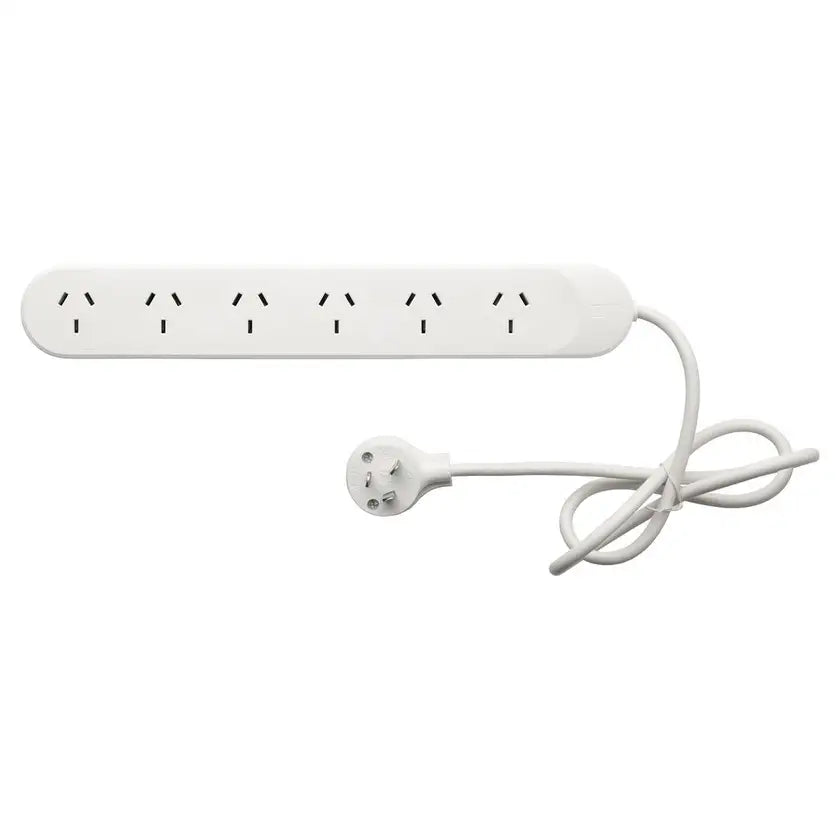 6 Outlet Power board White HPM