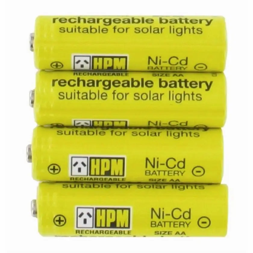 HPM Solar Rechargeable Batteries - 4 Pack