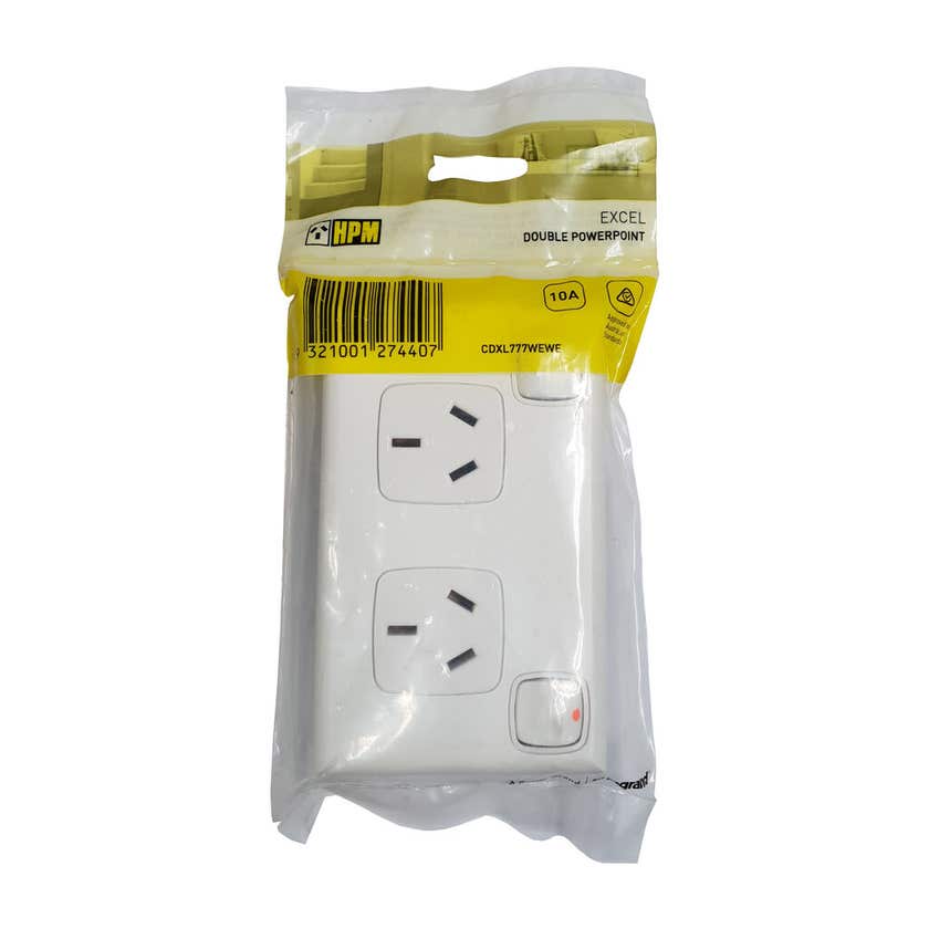 Powerpoint Excel Double 10Amp White