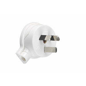 Electrical Plug Side Entry 3 Pin 10AMP White HPM