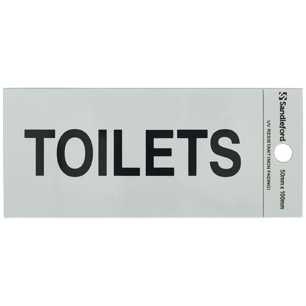 Sign Self Adhesive 100 X 50 Toilets